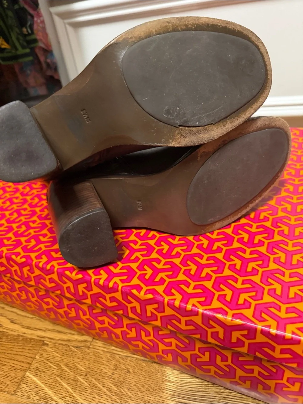 Tory Burch Dark gray Leather Knee-High Block Heel Boots